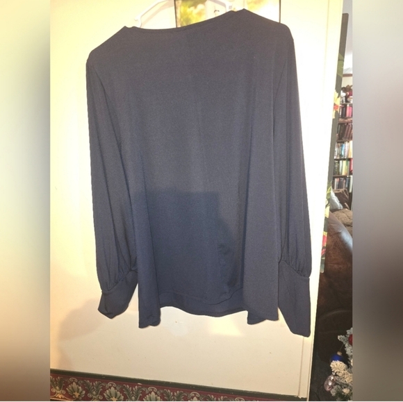 🍁🍂Eloquii navy blue blouse 18/20 - Picture 4 of 4